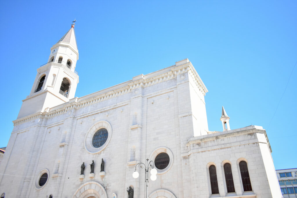 Beautiful white Cathedral of Pescara