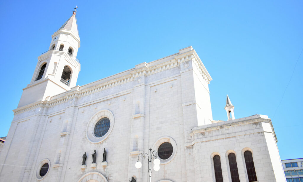 Beautiful white Cathedral of Pescara