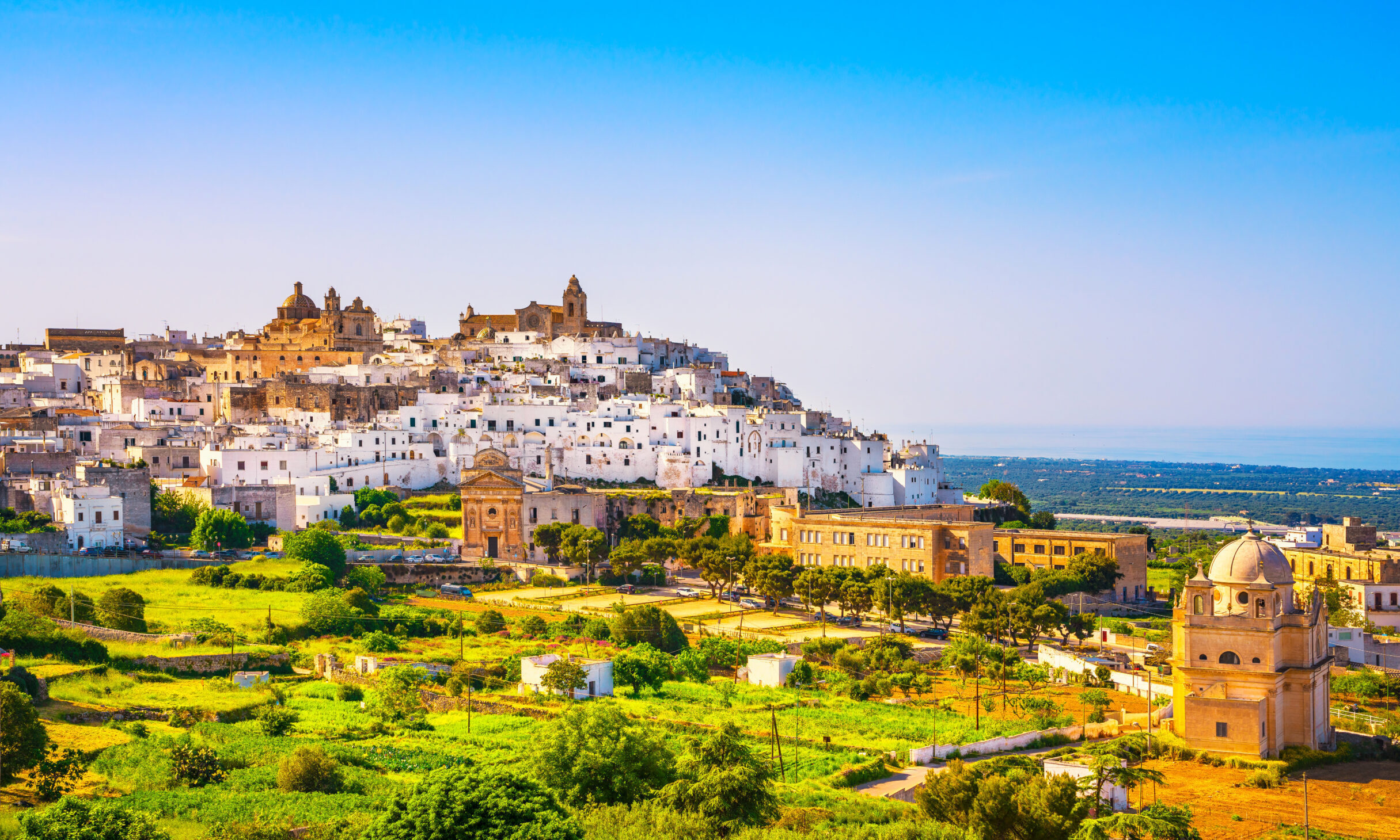 Skyline of Ostuni the so called white town in Brindisi.