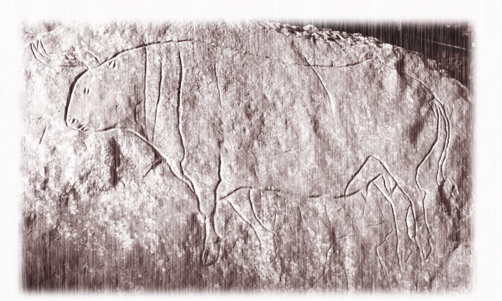 Prehistoric art in the Grotta del Romito in South-Italy