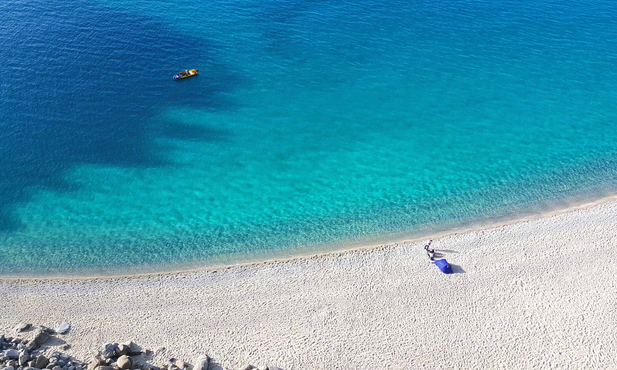 Crystal clear waters in Tropea located in the South of Italy