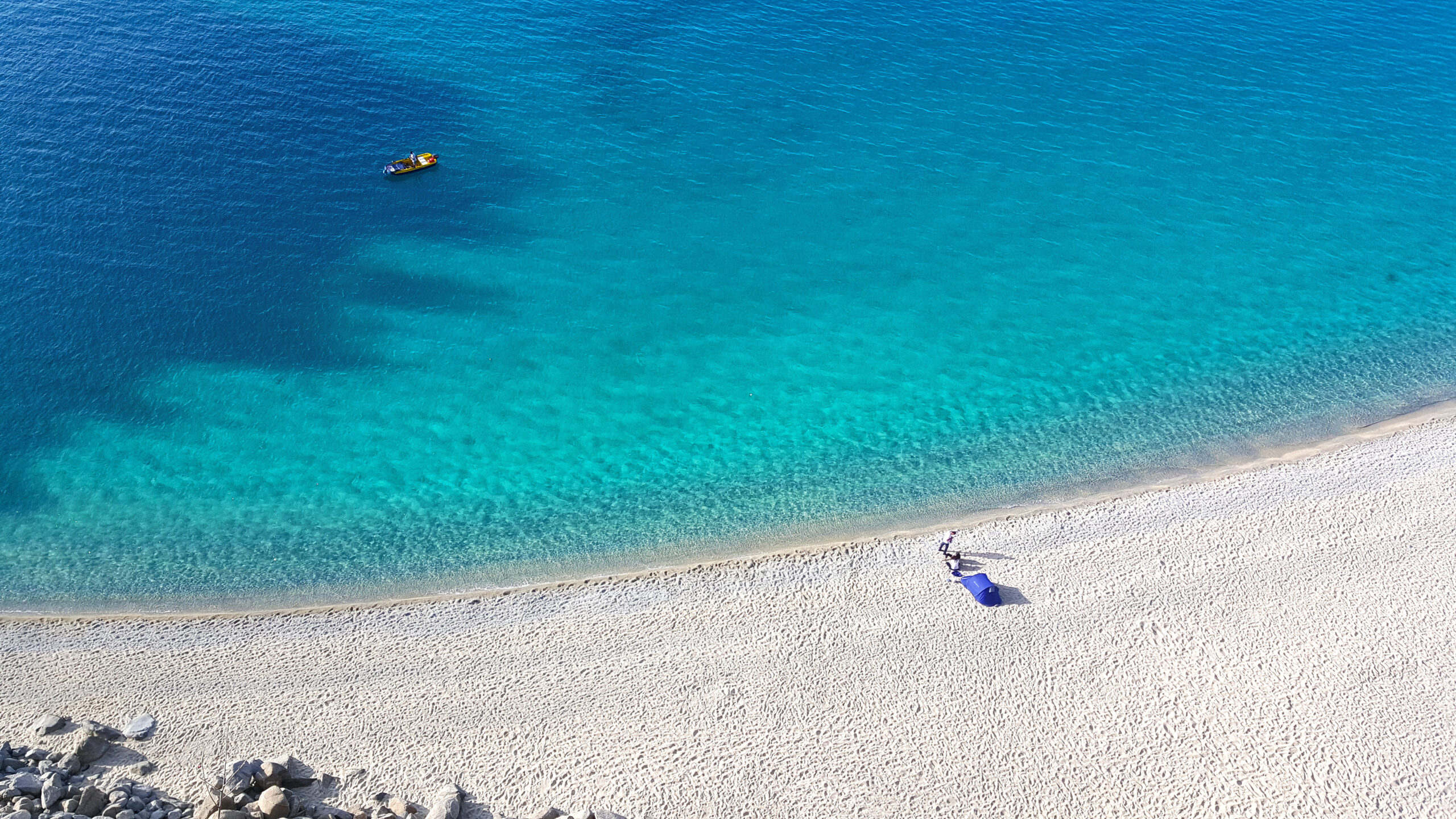 Crystal clear waters in Tropea located in the South of Italy