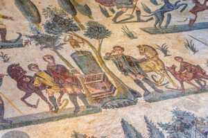 Mosaics from the 4th century in Villa Romana Del Casale in Piazza Armerina