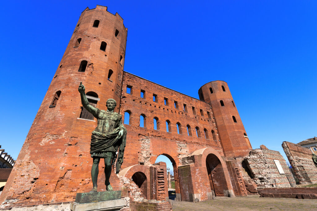 Porta Palatina in Piedmontese Capital Town Turin