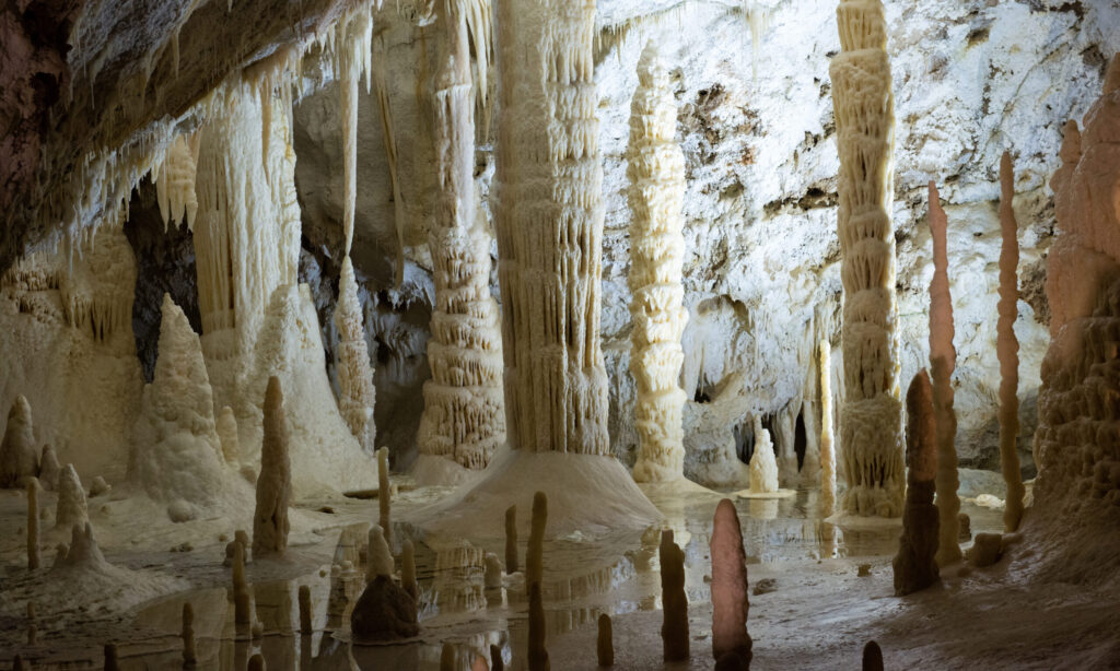 Karst cave system in Genga, the Marches, called Grotte di Frasassi