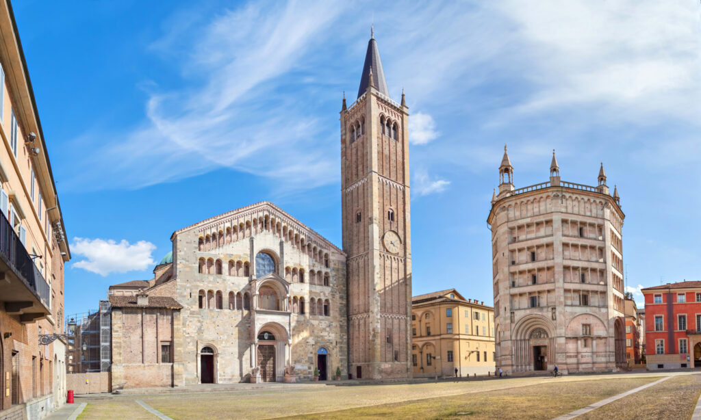 Piazza Duomo in Parma in Emilia-Romagna