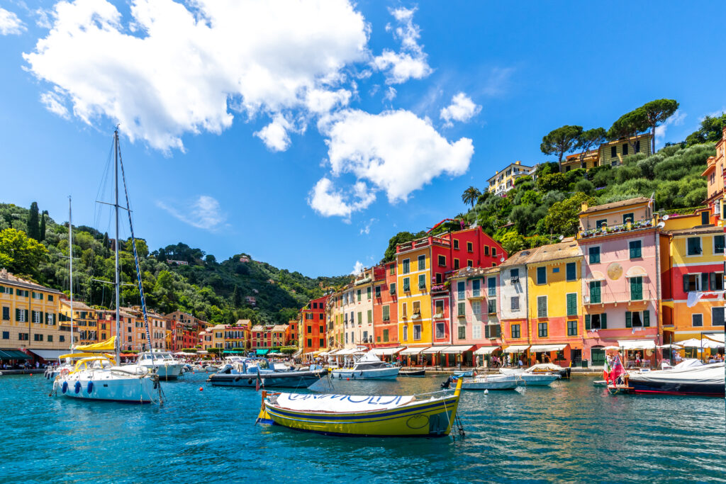 The famous colorful village Portofino on the Ligurian Riviera