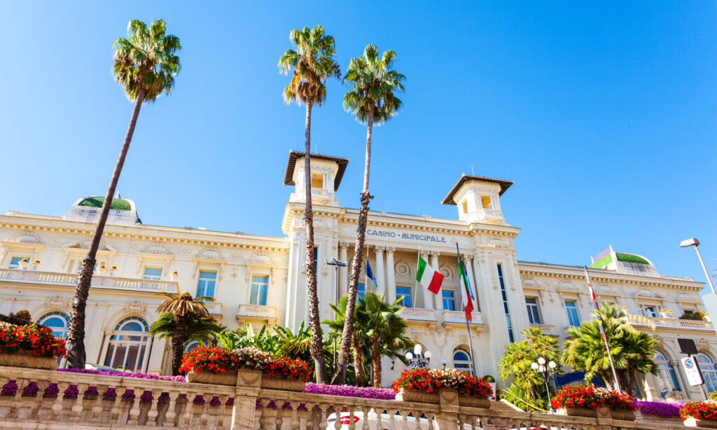 Casino Municipale Sanremo, a beautiful building in the modernist style in the city center