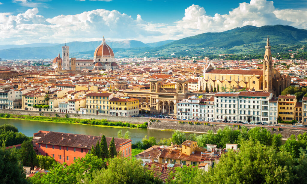 Florence Firenze cityscape in Tuscany in Italy