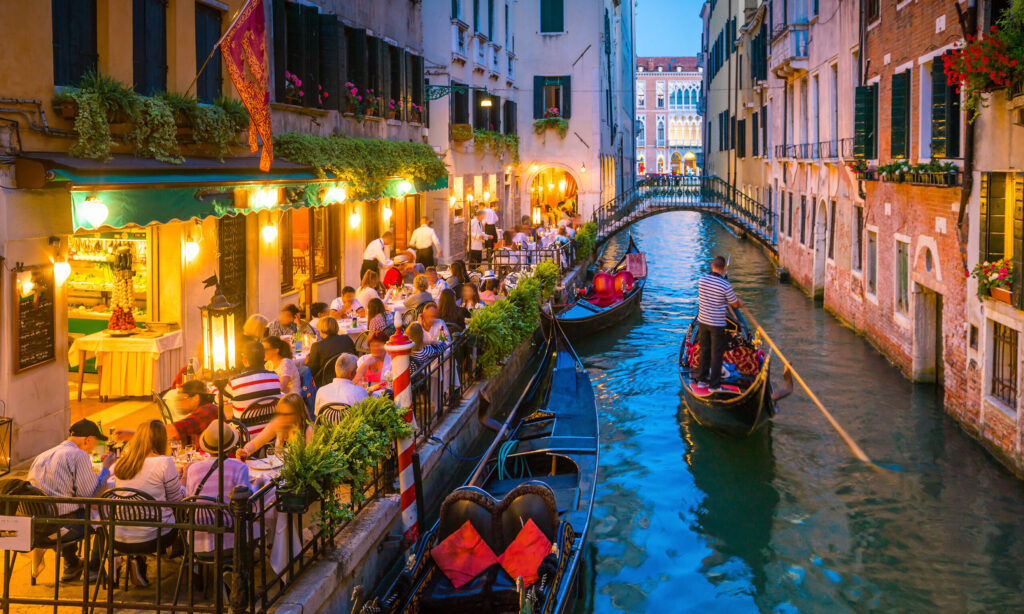 Typical Osterias and Restaurants in the Lagoon City Venice