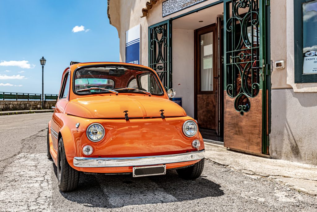 Fiat 500 Fahrt Rome, Italy