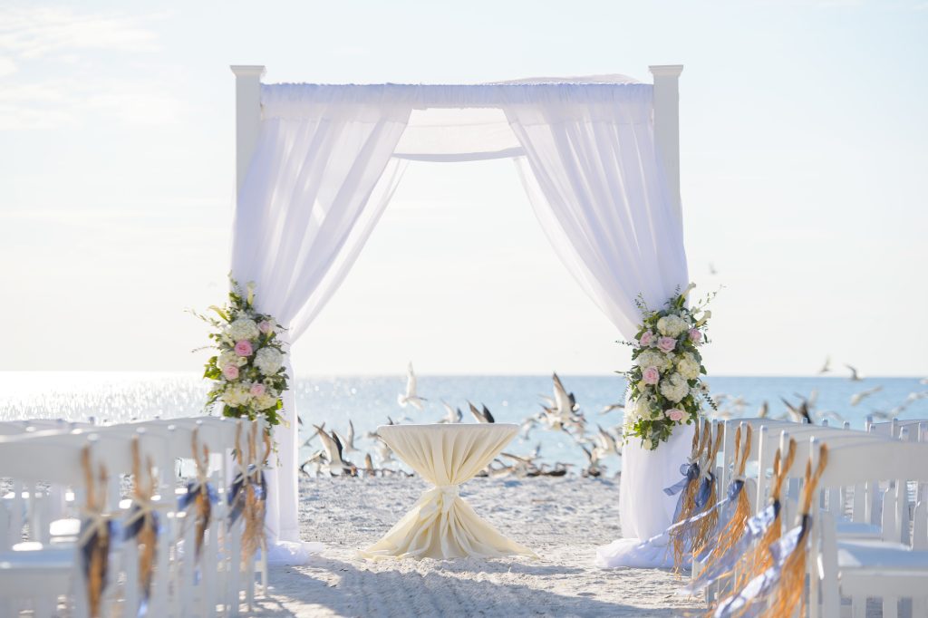 beach wedding ceremony