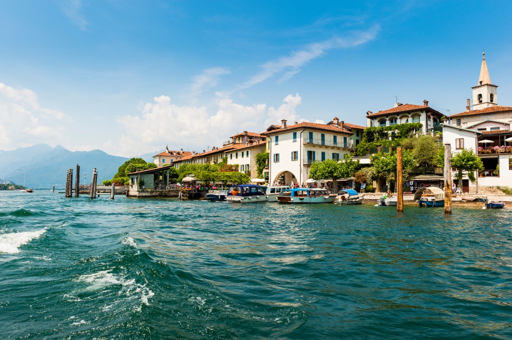 The Island of Isola dei Pescatori on Lago Maggiore Italy