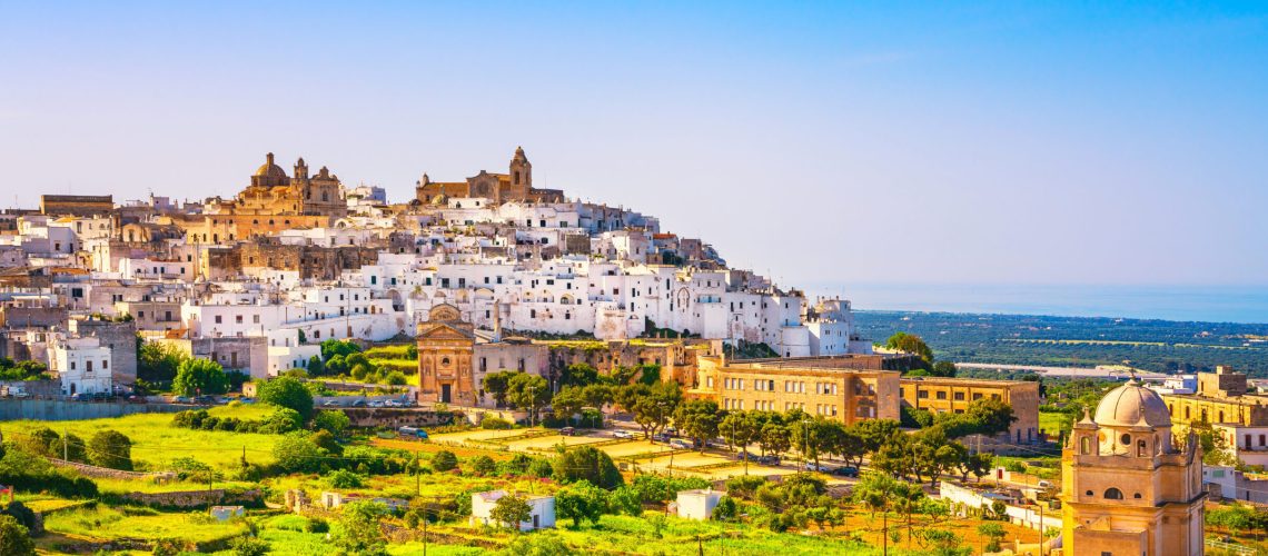Skyline of Ostuni the so called white town in Brindisi