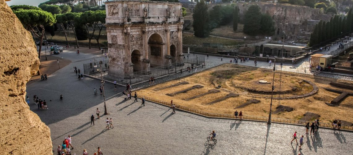 Blick auf das Forum Romanum in Rom.